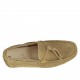 Scarpa da uomo mocassino sportivo carshoe in pelle scamosciata colore beige