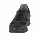 Scarpa da uomo stringata sportiva in pelle e camoscio nero - Misure disponibili: 36, 37