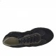 Men's sports lace-up shoe in black suede and fabric and taupe leather - Available sizes:  36