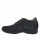 Scarpa da uomo stringata sportiva in camoscio e tessuto blu - Misure disponibili: 36, 37