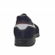 Zapato deportivo con cordones para hombre en gamuza y tejido azul oscuro y piel blanca y roja - Tallas disponibles:  36, 37