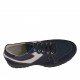 Zapato deportivo con cordones para hombre en gamuza y tejido azul oscuro y piel blanca y roja - Tallas disponibles:  36, 37
