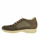 Scarpa da uomo stingata sportiva in pelle, nabuk e tessuto taupe - Misure disponibili: 36, 37