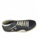 Chaussure sportif à lacets pour homme en cuir bleu foncé et blanc - Pointures disponibles:  36, 46