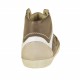 Scarpa da uomo polacchino stringato sportivo in pelle colore tortora e ghiaccio -  