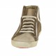 Scarpa da uomo polacchino stringato sportivo in pelle colore tortora e ghiaccio -  