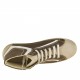 Zapato deportivo alto al tobillo con cordones para hombre en piel gris pardo y blanco - Tallas disponibles:  36, 37, 47