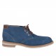 Zapato deportivo para hombre alto al tobillo en gamuza turquesa