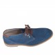 Zapato deportivo para hombre alto al tobillo en gamuza turquesa - Tallas disponibles:  46, 52