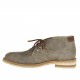 Scarpa da uomo polacchino stringato in pelle scamosciata colore grigio -  