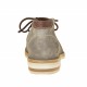 Scarpa da uomo polacchino stringato in pelle scamosciata colore grigio -  