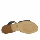 Woman's sandal with anklestrap and rhinestones in blue leather heel 1 - Available sizes:  32