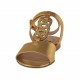 Sandalia con cinturon al tobillo y estrases para mujer en piel de color oro tacon 1 - Tallas disponibles:  32