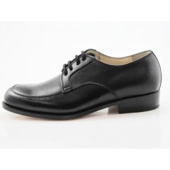 Men's laced shoe in black leather - Available sizes:  36