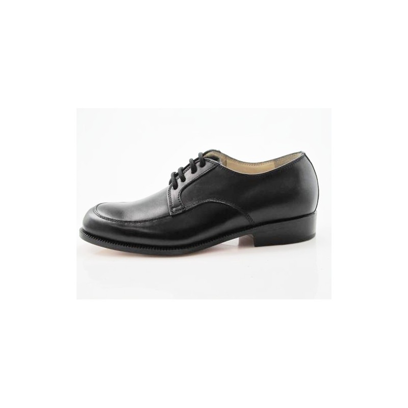 Scarpa stringata in pelle nero -  