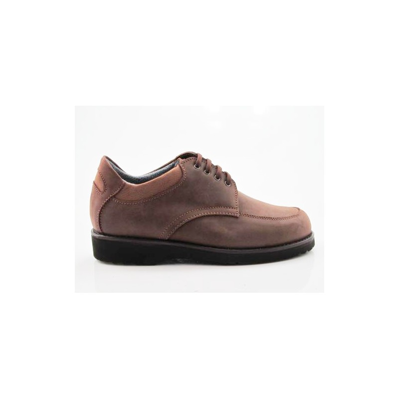Chaussure sportif à lacets en cuir nubuck marron clair - Pointures disponibles:  36, 37