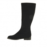 Woman boot in black elastic fabric heel 3 - Available sizes:  31