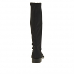 Woman boot in black elastic fabric heel 3 - Available sizes:  31