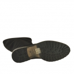 Woman boot in black elastic fabric heel 3 - Available sizes:  31