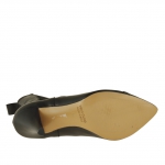Stivaletto da donna con due elastici in pelle nera tacco 9 - Misure disponibili: 42