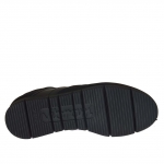 Freizeitherrenschuh mit Schnürsenkeln aus schwarzem Leder und Wildleder - Verfügbare Größen:  37