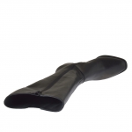 Damenstiefel aus schwarzwem Leder mit Gummiband und  Rei?verschluss und mit Absatz 5 - Verfügbare Größen:  32