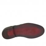 Chaussure derby élégant pour hommes avec lacets et bout golf en cuir noir - Pointures disponibles:  51