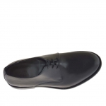 Herrenderbyschuh mit Schnürsenkeln aus schwarzem Leder - Verfügbare Größen:  50