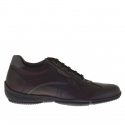Zapato deportivo para hombre alto al tobillo en piel granate