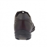 Zapato deportivo para hombre alto al tobillo en piel granate - Tallas disponibles:  47