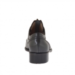 Chaussure pour femmes avec fermeture éclair en cuir gris talon 3 - Pointures disponibles:  46