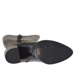 Stivale da donna con due cerniere in pelle nera tacco 7 - Misure disponibili: 42