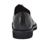 Chaussure élégant pour hommes avec fermeture éclair en cuir noir - Pointures disponibles:  36, 47