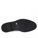 Scarpa da uomo accollata elegante con cerniera in pelle nera - Misure disponibili: 36, 47
