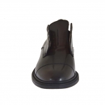 Chaussure pour femmes en cuir noir et marron talon 3 - Pointures disponibles:  46