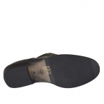 Chaussure pour femmes en cuir noir et marron talon 3 - Pointures disponibles:  46