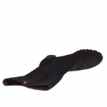 Stivale da donna con cerniera in nabuk nero tacco 7 - Misure disponibili: 42