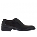 Scarpa oxford elegante stringata da uomo in vernice nera