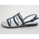 Sandale mit Strasssteinen aus blauem Wildleder Absatz 1