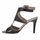 Sandale pour femmes avec courrie en cuir noir et beige talon 9 - Pointures disponibles:  42