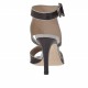 Sandale pour femmes avec courrie en cuir noir et beige talon 9 - Pointures disponibles:  42