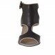 Sandale pour femmes avec courrie en cuir noir et beige talon 9 - Pointures disponibles:  42