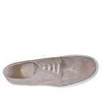 Chaussure sportive pour hommes avec lacets et bout golf en cuir antique taupe - Pointures disponibles:  46