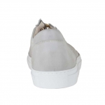 Scarpa da uomo stringata sportiva in pelle e tessuto grigio - Misure disponibili: 46