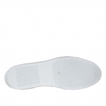 Chaussure sportif pour hommes avec lacets en cuir et tissu gris - Pointures disponibles:  46