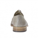 Chaussure élégant pour hommes avec lacets et bout droit en cuir gris tourterelle - Pointures disponibles:  46, 47