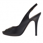 Sandalia para mujer en piel negra con plataforma interna y tacon 11 - Tallas disponibles:  31