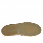 Scarpa sportiva da uomo in pelle blu con decorazioni a coda di rondine - Misure disponibili: 46