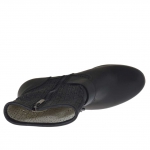 Damenstiefelette mit Schnalle aus schwarzem perforiertem Leder - Verfügbare Größen:  32