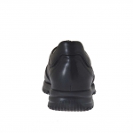 Zapato deportivo con cordones para hombre en piel negra - Tallas disponibles:  36